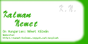 kalman nemet business card